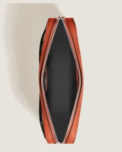 Kleine Umhängetasche aus Sartorial Leder - Mandarine - Leder - MB221576 - Messenger Bags