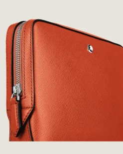 Kleine Umhängetasche aus Sartorial Leder - Mandarine - Leder - MB221576 - Messenger Bags