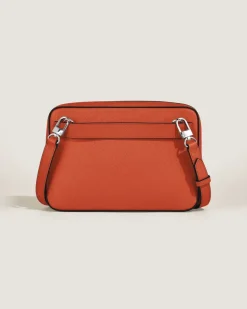 Kleine Umhängetasche aus Sartorial Leder - Mandarine - Leder - MB221576 - Messenger Bags