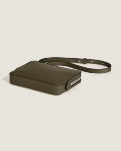 Kleine Umhängetasche aus Sartorial Leder - Khaki - Leder - MB221574 - Messenger Bags