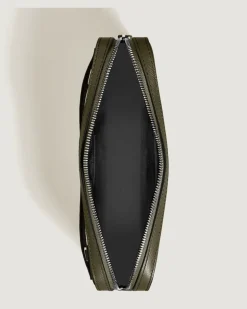 Kleine Umhängetasche aus Sartorial Leder - Khaki - Leder - MB221574 - Messenger Bags
