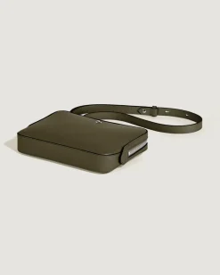 Kleine Umhängetasche aus Sartorial Leder - Khaki - Leder - MB221574 - Messenger Bags