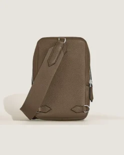 Kleine Umhängetasche Montblanc Companion - Haselnussbraun - Leder - MB220206 - Sling Bags