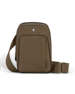 Kleine Umhängetasche Montblanc Companion - Haselnussbraun - Leder - MB220206 - Sling Bags
