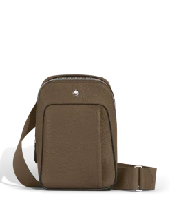 Kleine Umhängetasche Montblanc Companion - Haselnussbraun - Leder - MB220206 - Sling Bags