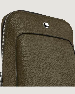 Kleine Umhängetasche Montblanc Companion - Khaki - Leder - MB220204 - Sling Bags