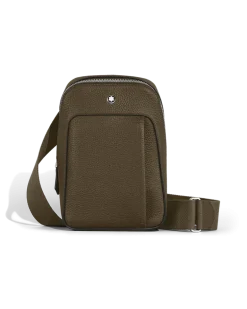 Kleine Umhängetasche Montblanc Companion - Khaki - Leder - MB220204 - Sling Bags