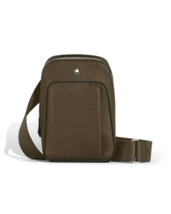 Kleine Umhängetasche Montblanc Companion - Khaki - Leder - MB220204 - Sling Bags