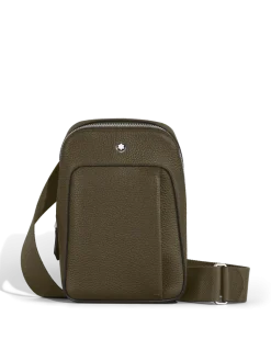 Kleine Umhängetasche Montblanc Companion - Khaki - Leder - MB220204 - Sling Bags