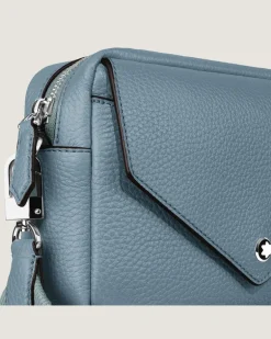 Kleine Umhängetasche Montblanc Companion - Frosted Blue - Leder - MB222883 - Messenger Bags