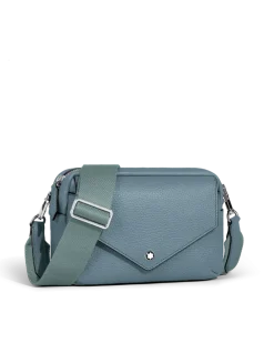 Kleine Umhängetasche Montblanc Companion - Frosted Blue - Leder - MB222883 - Messenger Bags