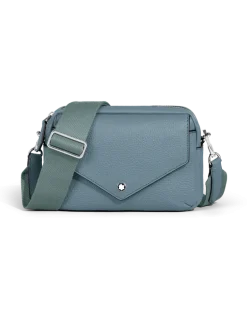 Kleine Umhängetasche Montblanc Companion - Frosted Blue - Leder - MB222883 - Messenger Bags