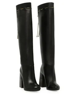 Kniehohe Regenstiefel - Schwarz