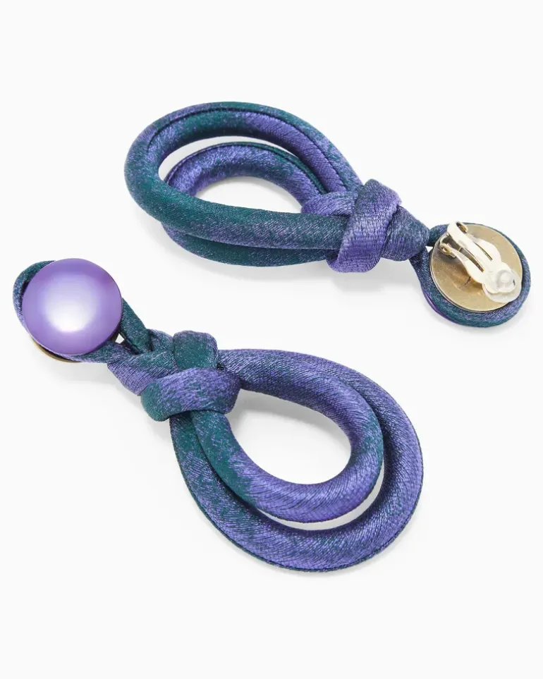 Knotenohrringe Violett