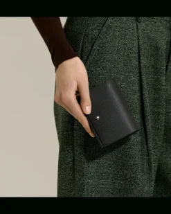 Kompakte Brieftasche 6cc mit Reißverschluss aus Sartorial Leder - Schwarz - Leder - MB222977 - Brieftaschen