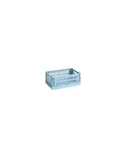 Korb Colour Crate - Blau - Recyceltes Polypropylen - Designer Hay Studio