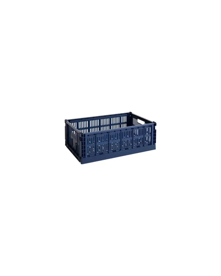 Korb Colour Crate - Blau - Recyceltes Polypropylen - Designer Hay Studio