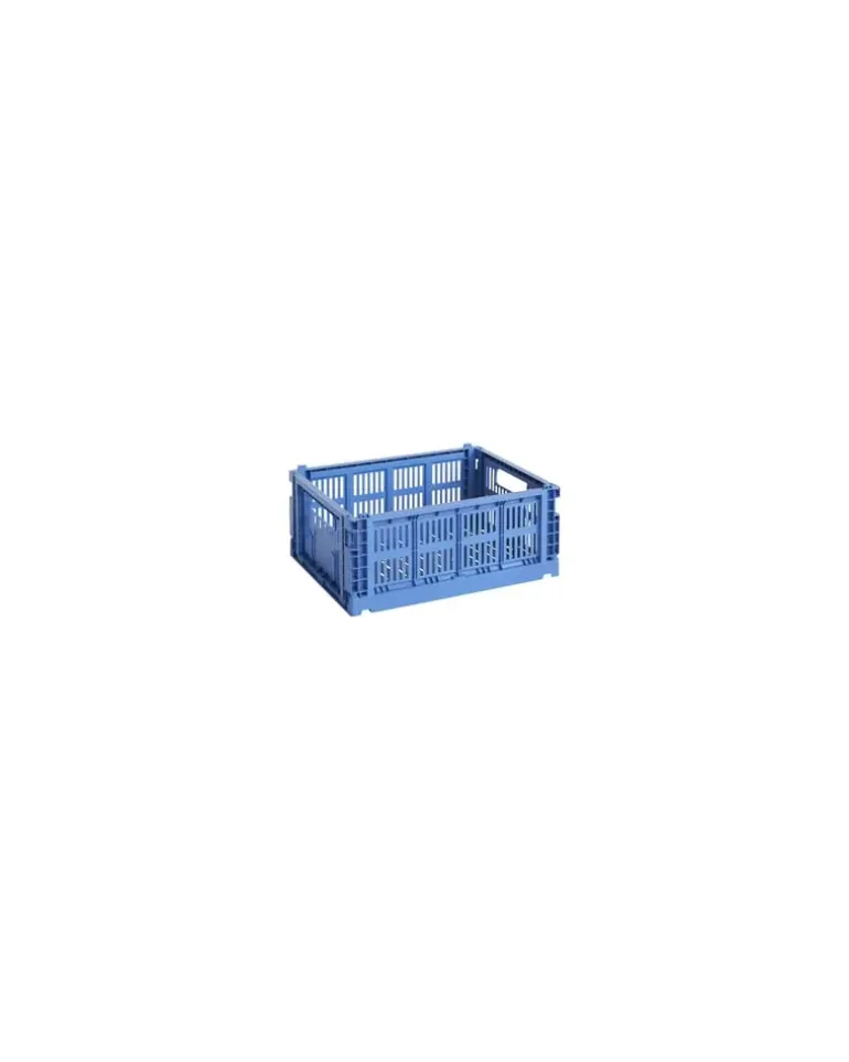 Korb Colour Crate - Blau - Recyceltes Polypropylen - Designer Hay Studio