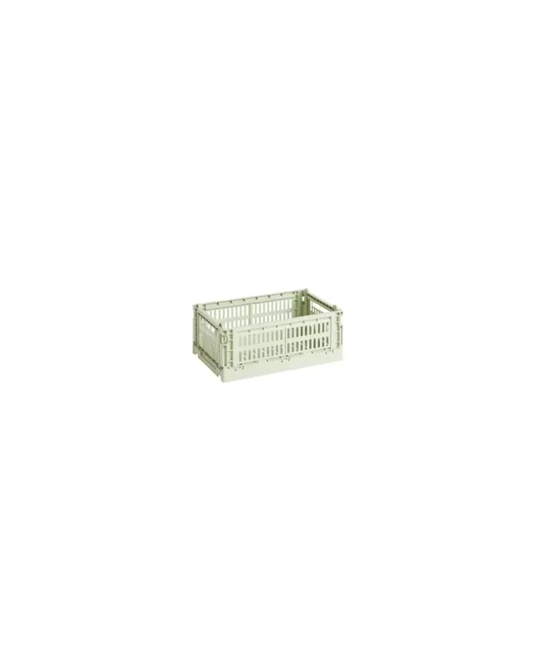 Korb Colour Crate - Grün - Recyceltes Polypropylen - Designer Hay Studio