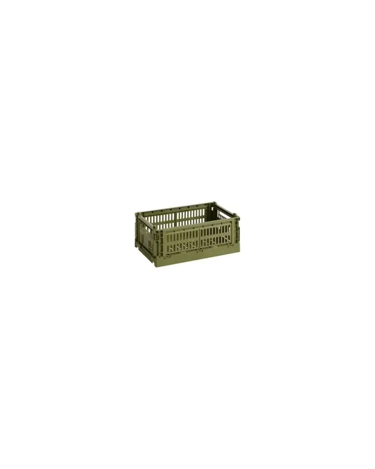 Korb Colour Crate - Grün - Recyceltes Polypropylen - Designer Hay Studio