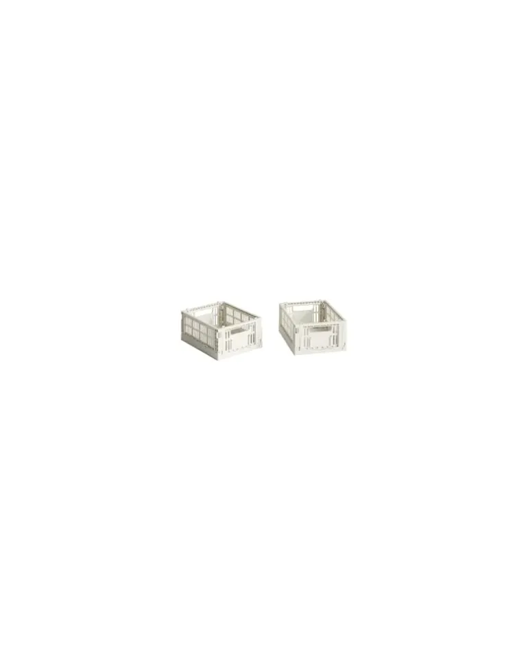 Korb Colour Crate - Weiß - Recyceltes Polypropylen - Designer Hay Studio
