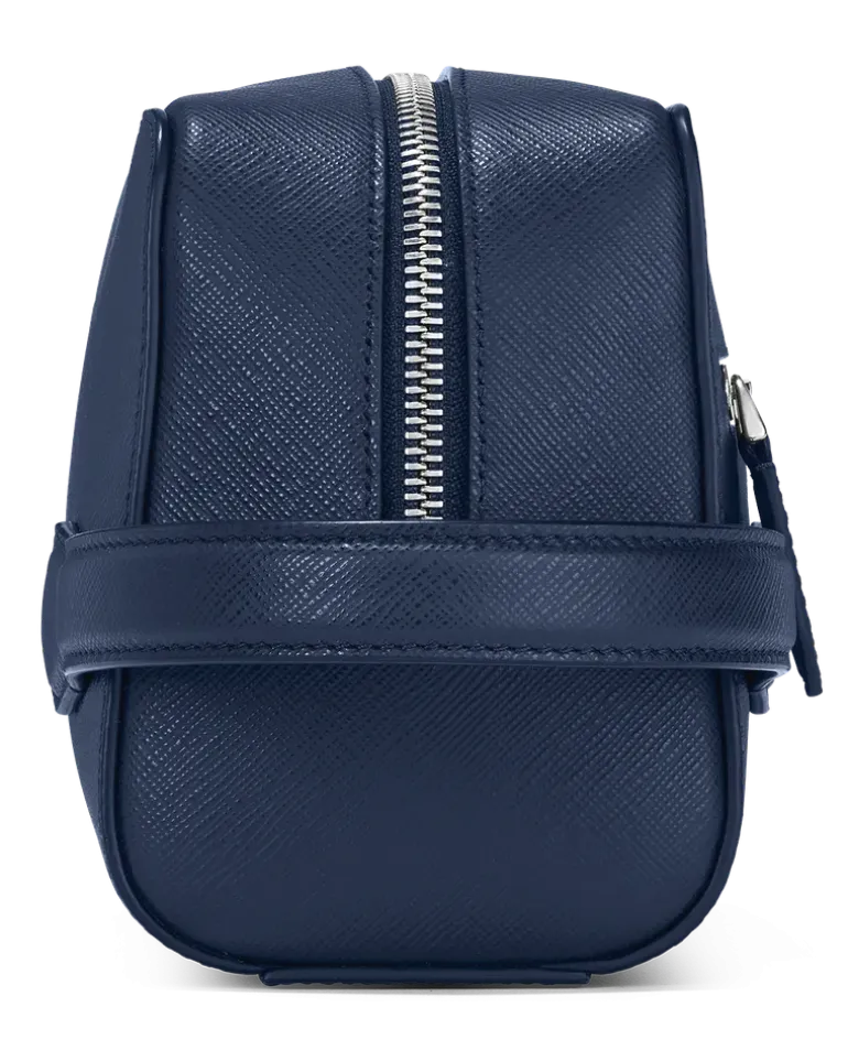 Kosmetik-Clutch aus Sartorial Leder - Tintenblau - MB131720 - Kulturtaschen