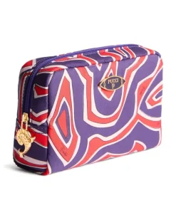 Kosmetiktasche mit Labirinto-Print - Violett