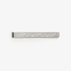 Krawattennadel mit Karogravur Silber