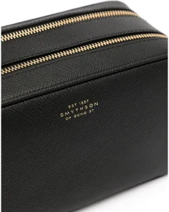 Kulturbeutel mit doppeltem Reißverschluss - Schwarz