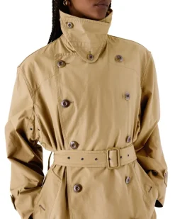 Kurzer Trenchcoat Green