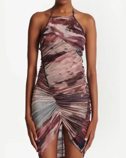 Kurzes Tüllkleid - Grau