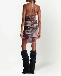 Kurzes Tüllkleid - Grau