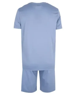 Kurzärmeliger Pyjama - Blau
