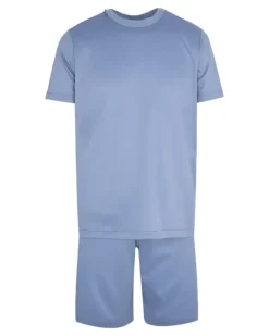 Kurzärmeliger Pyjama - Blau