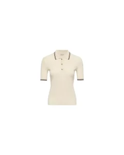Kurzärmeliges Poloshirt Beige