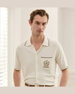 Kurzärmlige Strickjacke Wimbledon White