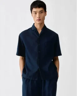 La Chemise Pyjama Denim - Blau Dunkelmarineblau