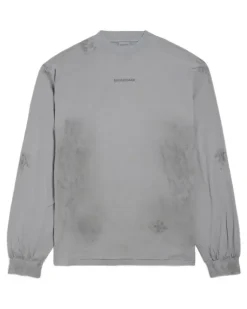Langarmshirt aus Baumwolle - Grau