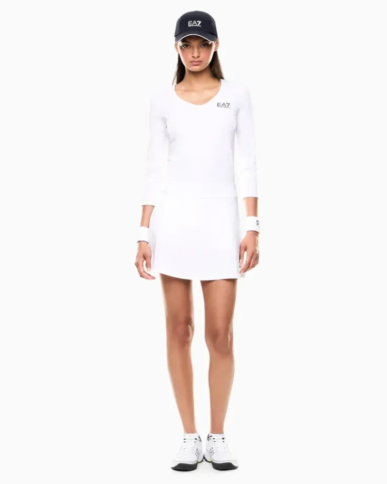 Langarmshirt aus Ventus7-Funktionsgewebe für Tennis Pro Weiß