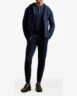 Langarmshirt im Interlock-Look - Blau
