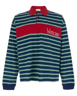 Langarmshirt mit Logo - Blau