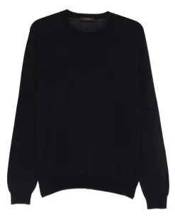 Langarmshirt mit rundem Ausschnitt - Schwarz
