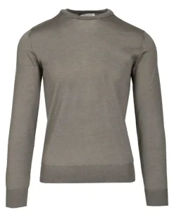 Langarmshirt mit Rundhalsausschnitt - Grau