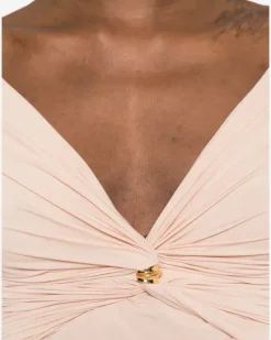 Langarmshirt mit V-Ausschnitt - Rosa