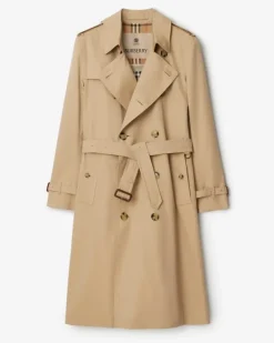 Langer Heritage-Trenchcoat „Kensington“ , Size Honey-Beige
