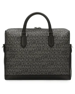 Laptophülle mit Logo-Print - Schwarz