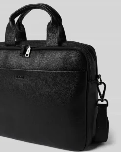 Laptoptasche aus echtem Leder Modell 'CARDONA PANDION Black