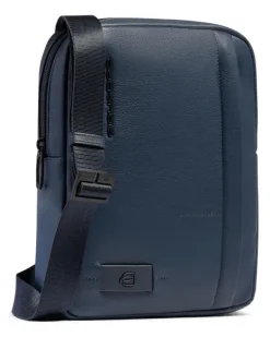 Laptoptasche aus Leder - Blau