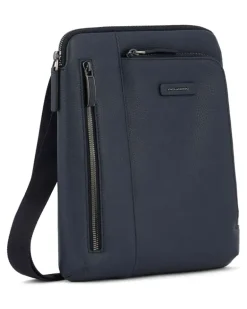 Laptoptasche aus Leder - Blau
