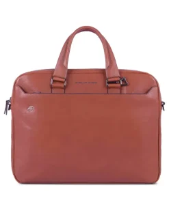 Laptoptasche aus Leder - Braun